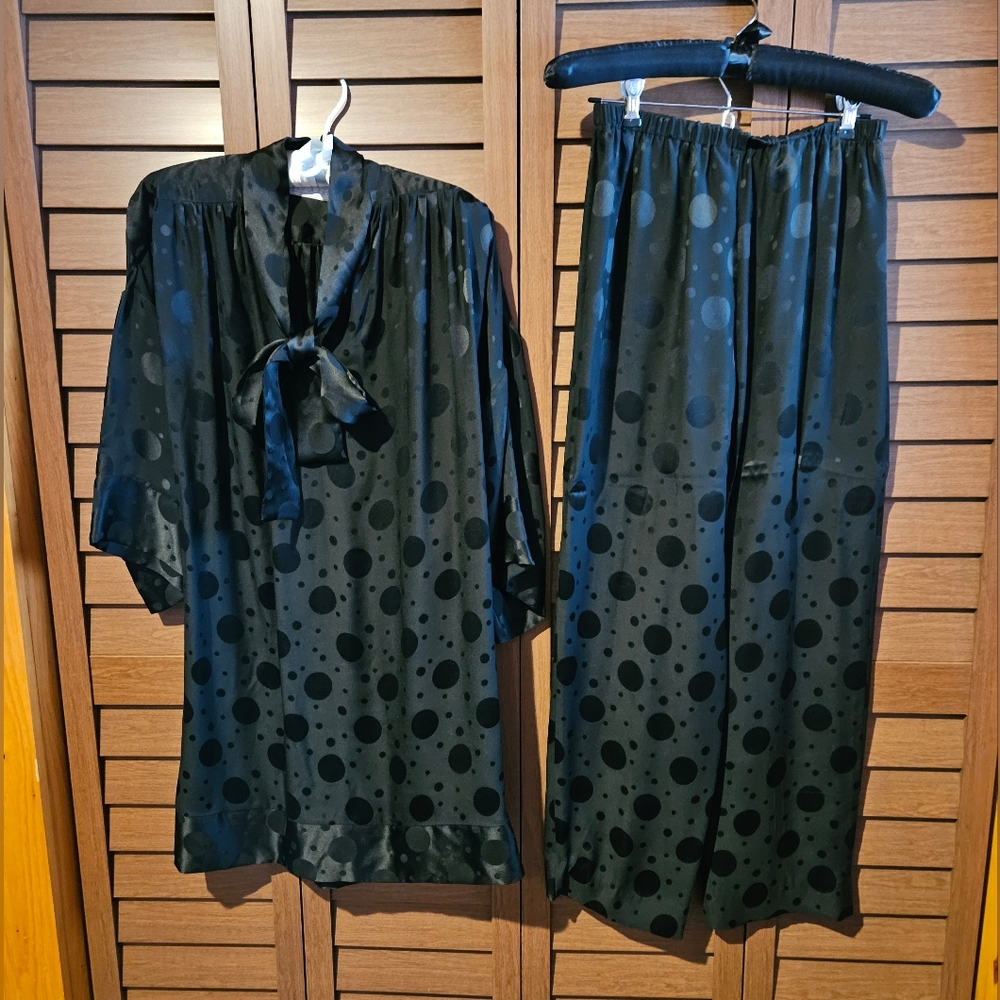 Black Polka Dot Pajama Set